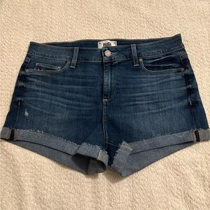 PAIGE Women's Dark Blue Jean Shorts